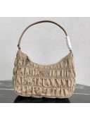 Prada Nylon and Saffiano Leather Mini Bag 1NE204 Beige 2020