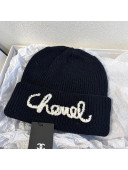 Chanel Knit Hat Black 2021 07