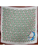 Doraemon x Gucci Print Silk Square Scarf 90x90cm 2021