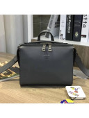 Fendi Mini Messenger Bag in Smooth Leather Gray 2018