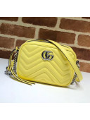 Gucci GG Marmont Matelassé Mini Shoulder Bag 448065 Pastel Yellow 2020