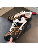 Stella McCartney Eclypse Lace-up Sneaker in Calfskin and Suede Black/Yellow 2019