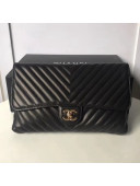 Chanel Chevron Lambskin Classic Clutch Bag A57650 Black 2018