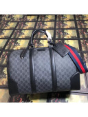 Gucci Soft GG Supreme Carry-on Travel Duffle Bag ‎474131 Black/Grey 2019