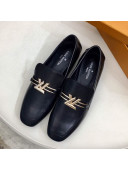 Louis Vuitton Upper Case Flat Loafer 1A4EV9 Black Leather 2019