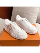 Louis Vuitton Time Out Leather Sneakers with LV Circle White 202001