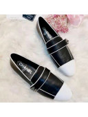 Chanel Patchwork Lambskin Flat Loafers G34666 Black 2019