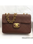 Chanel Vintage Quilted Leather Flap Bag A088 Brown/Gold 2021