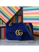 Gucci GG Marmont Velvet Mini Shoulder Bag 446744 Cobalt Blue 2017