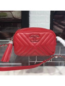Chanel Calfskin Mini Camera Case Bag A57617 Red 2018