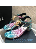 Chanel Fantasy Goatskin Heel Thong Sandals G36402 Multicolor 2020