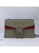 Gucci Dionysus Small GG Canvas Shoulder Bag 400249 Bright Red 2021 