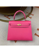 Hermes Kelly 25cm Original Epsom Leather Bag Hot Pink