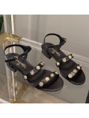 Chanel Calfskin Flat Sandals G37212 Black 2021