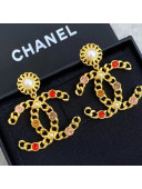 Chanel Colored Crystal CC Earrings AB5680 2021