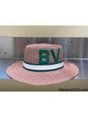 Bottega Veneta Straw Wide Brim Hat BVH316051 Pink 2022