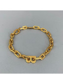 Balenciaga B Chain Necklace Gold 2021