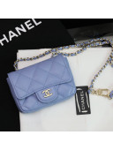 Chanel Quilted Lambskin Classic Belt Bag AP1952 Blue 2020