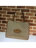Gucci Horsebit 1955 GG Canvas Medium Tote Bag 623694 Brown 2020