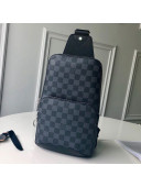 Louis Vuitton Men's Avenue Damier Graphite Canvas Sling Shoulder Bag N41719 2019