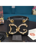 Dolce&Gabbana Small DG Girls Top Handle Bag in Calfskin Black 2021