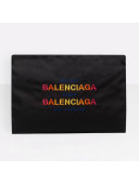 Balenciaga Explorer Nylon Pouch Embroidered "Balenciaga" Black 2018