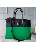 Louis Vuitton City Steamer MM Bag In Smooth Calfskin M42188 Green/Black