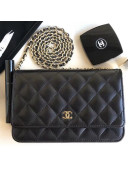 Chanel Quilting Lambskin Wallet on Chain WOC Bag Black(Gold-tone Metal)