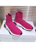 Balenciaga Speed Knit Sock Side Logo Boot Sneaker Pink 05 2020 ( For Women and Men)