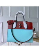 Louis Vuitton City Steamer MM Bag In Smooth Calfskin M42188 Blue/Burgundy
