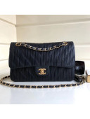 Chanel Soft Leather Chevron Flap Bag Black 2019