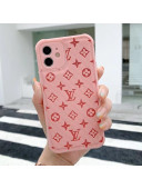Louis Vuitton Ribbon Monogram iPhone Case Pink 2021