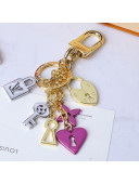Louis Vuitton Heart Bag Charm and Key Holder Gold/Silver/Purple 2021 01