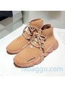 Balenciaga Speed Knit Sock Lace-up Boot Sneaker Beige 02 2020 ( For Women and Men)