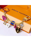 Louis Vuitton Heart Chain Bag Charm Gold/Silver/Purple 2021 02