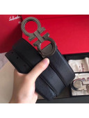 Salvatore Ferragamo Leather Belt 35mm with Logo Metal Buckle 03 2019