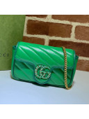 Gucci GG Marmont Leather Super Mini Bag ‎574969 Bright Green 2021