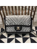 Chanel Allover Pearls Flap Bag AS0644 White/Black 2019