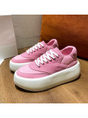 MM6 Silk Suede Platform Sneakers Pink 2021