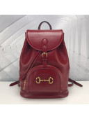 Gucci Horsebit 1955 Leather Backpack ‎620849 Red 2020
