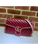 Gucci GG Marmont Small Shoulder Bag 443497 Ruby Red/Pink 2021