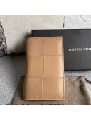 Bottega Veneta Intreccio Leather Bi-Fold Card Case Wallet 30301 Almond Beige 2021