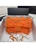 Chanel Tweed Medium Flap Bag A69900 Orange 2020