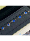 Van Cleef & Arpels 5 Clovers Bracelet VA21010502 Blue 2021