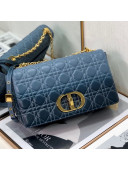 Dior Large Caro Bag in Indigo Blue Gradient Cannage Lambskin 2021