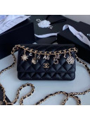 Chanel Quilted Lambskin Wallet on Chain WOC with Chain Charm AP1960 Black 2020