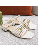 Gucci Leather Strap Sandal with Horsebit ‎645405 White 2021
