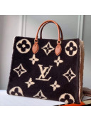 Louis Vuitton LV Teddy Onthego Monogram Wool Tote Bag M55420 Brown/White 2019