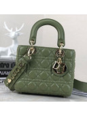 Dior Lady Dior MY ABCDior Small Bag in Green Cannage Leather 2021