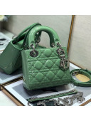 Dior Lady Dior Mini Bag in Patent Leather Green/Silver 2021